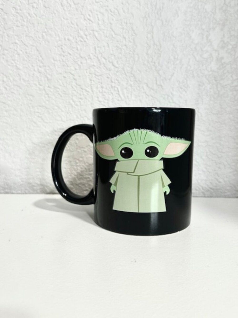 Star Wars Grogu Ceramic Mug Handle Grogu Print Black and Green Ages 14+ 20oz